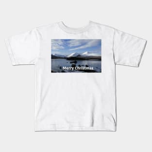 Christmas snow on Black Mount , the Highlands , Scotland. Kids T-Shirt